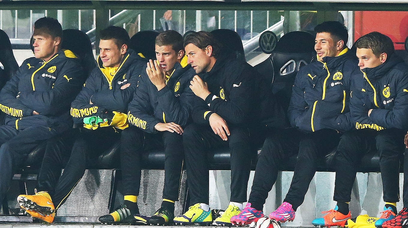 BVB's bench for their second-round tie was full of star names © 2014 Getty Images