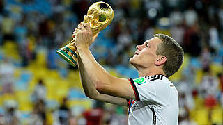 Ginter with the World Cup trophy in Rio © 2014 Getty Images