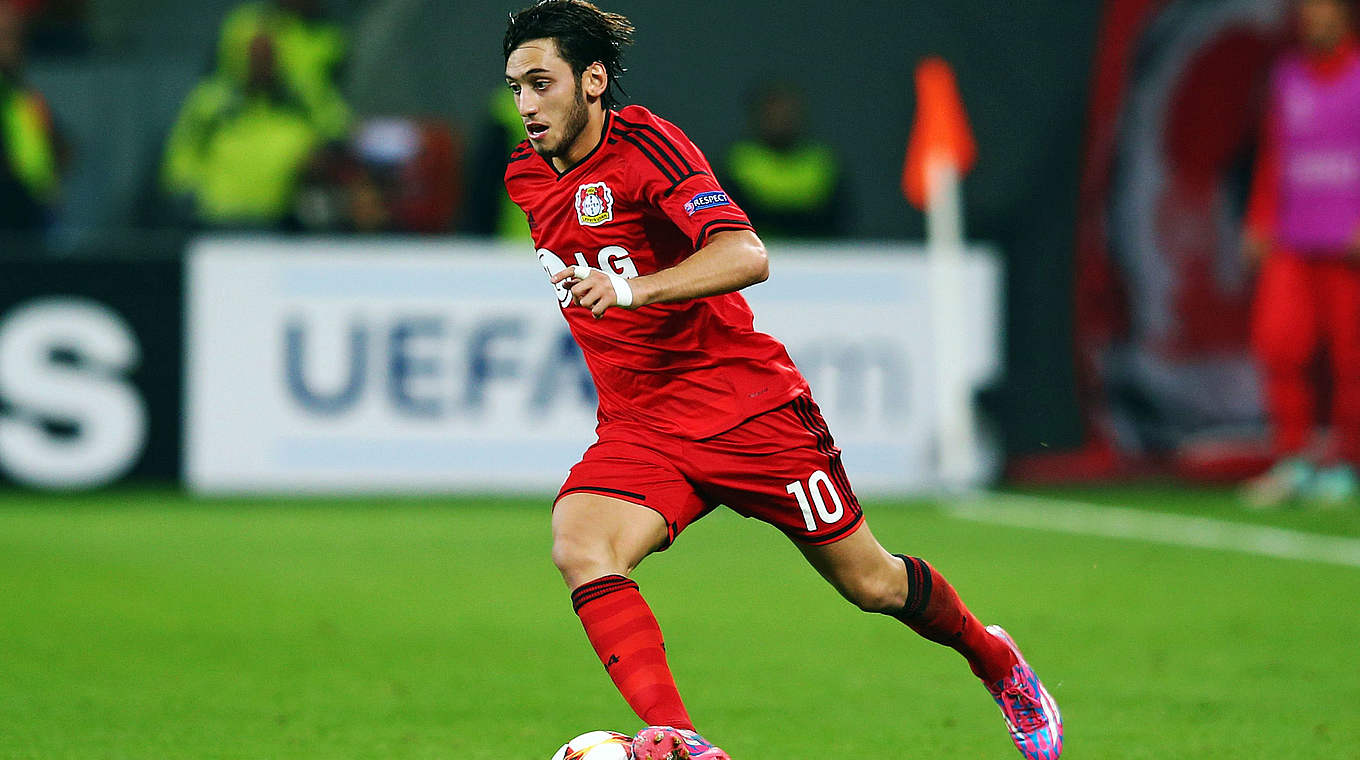 Hakan Calhanoglu is a high profile player at Bayer Leverkusen © 2014 Getty Images