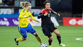 Auftaktniederlage beim Algarve Cup: Marozsan (r.) und Co. gegen Schweden © 2014 Getty Images