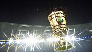 The trophy that they're playing for: The DFB Cup © 2014 Getty Images