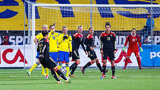 Germany's goals came from Dzsenifer Maroszan (76') and Alexandra Popp (79')  © 2014 Getty Images