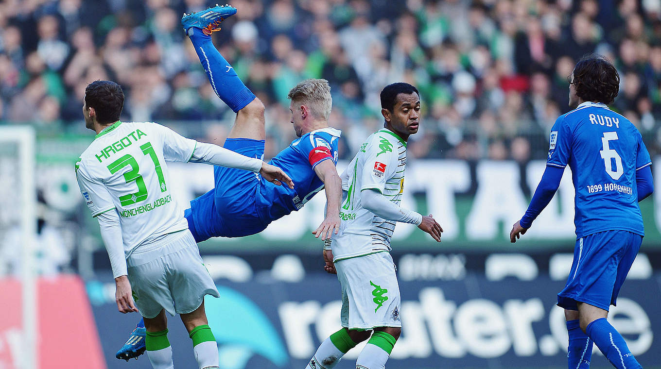 Ein heißes Duell: Gladbach gegen Hoffenheim © 2014 Getty Images