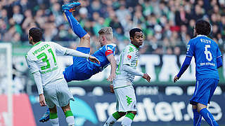 Ein heißes Duell: Gladbach gegen Hoffenheim © 2014 Getty Images