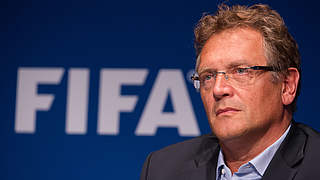 Gemeinsam gegen Spielmanipulationen: FIFA-Generalsekretär Jérôme Valcke © AFP PHOTO / SEBASTIEN BOZON