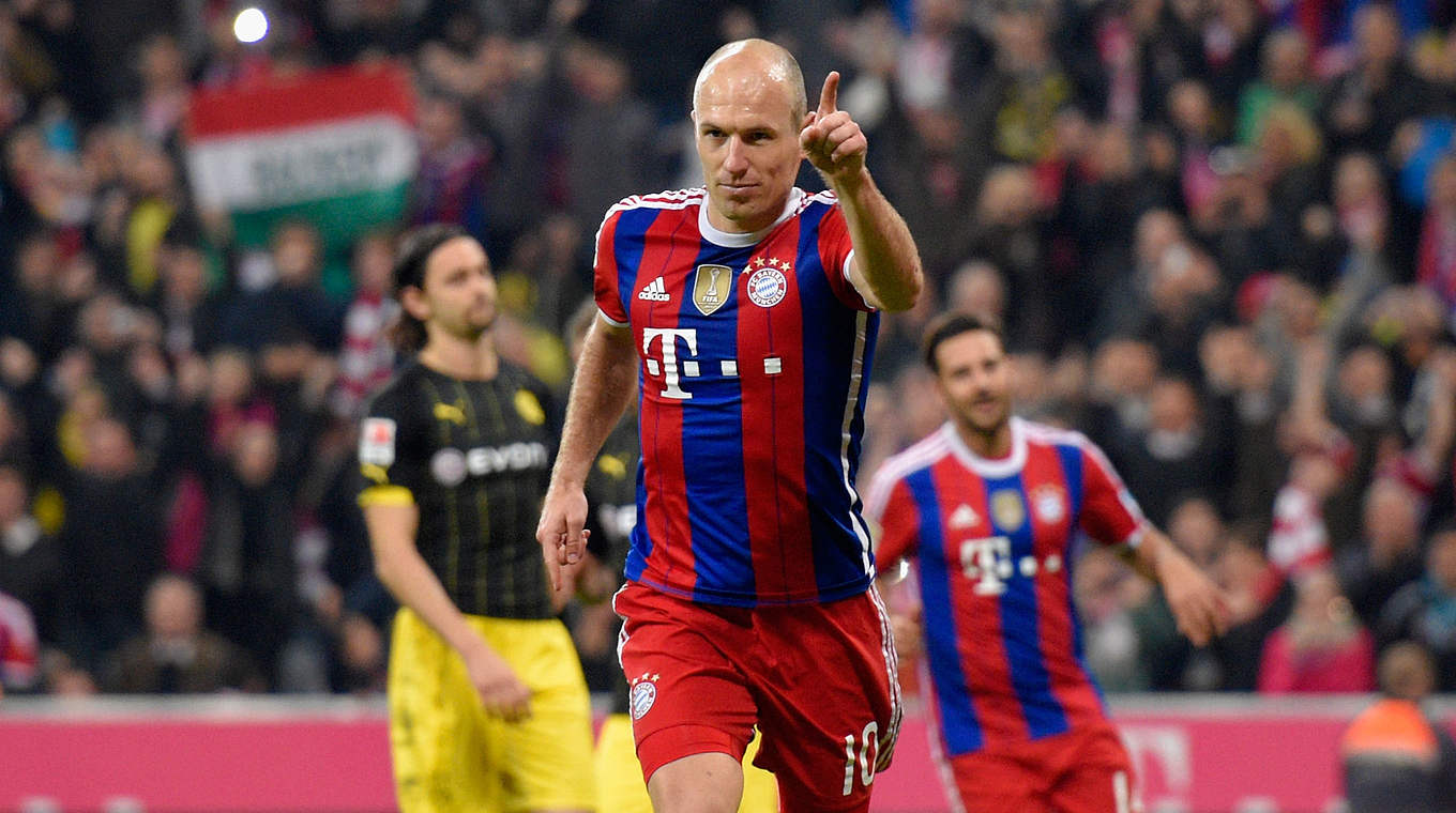 Arjen Robben scored the winning penalty against Dortmund © 2014 Getty Images