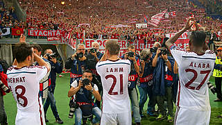 FCB with World Cup winning captain Lahm have the chance to reach the last 16 © 2014 Getty Images