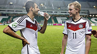 Levin Öztunali and Julian Brandt both play for Bayer Leverkusen © 2014 Getty Images