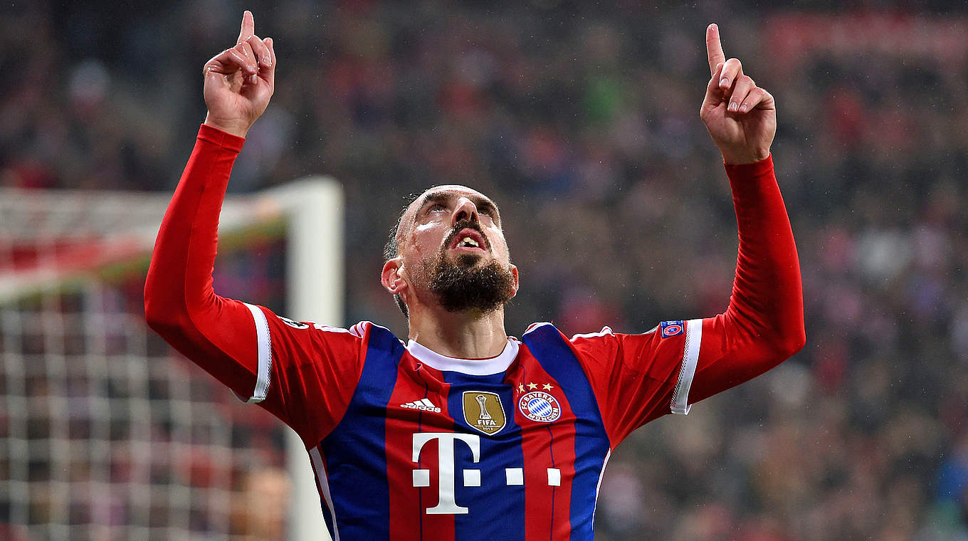Bringt die Bayern mit seinem Treffer in Führung: Franck Ribéry © 2014 Getty Images