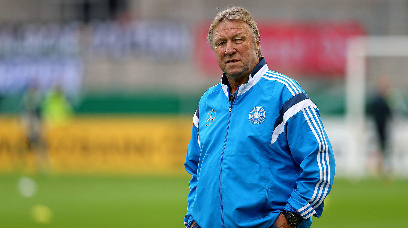 U 21-Trainer Horst Hrubesch: "Wir nehmen es, wie es kommt" © 2014 Getty Images