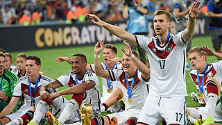 Die Nummer eins der Welt sind wir: die deutsche Nationalmannschaft © 2014 Getty Images