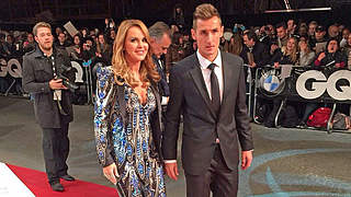 Miroslav Klose and his wife Sylwia on the red carpet © 