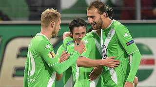 Deutlicher Sieg gegen Krasnodar: VfL Wolfsburg © 2014 Getty Images