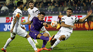 In der Startelf der Fiorentina: Mario Gomez (M.) © 2014 Getty Images