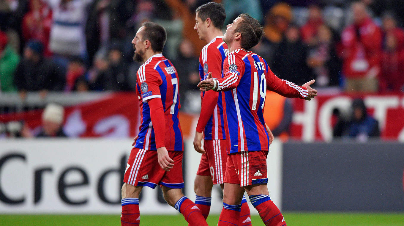 Dauerjubler mit dem FC Bayern: Mario Götze (r.) © 2014 Getty Images