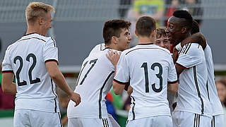 Zuletzt zweimal siegreich gegen Österreich: die deutschen U 16-Junioren © 2014 Getty Images