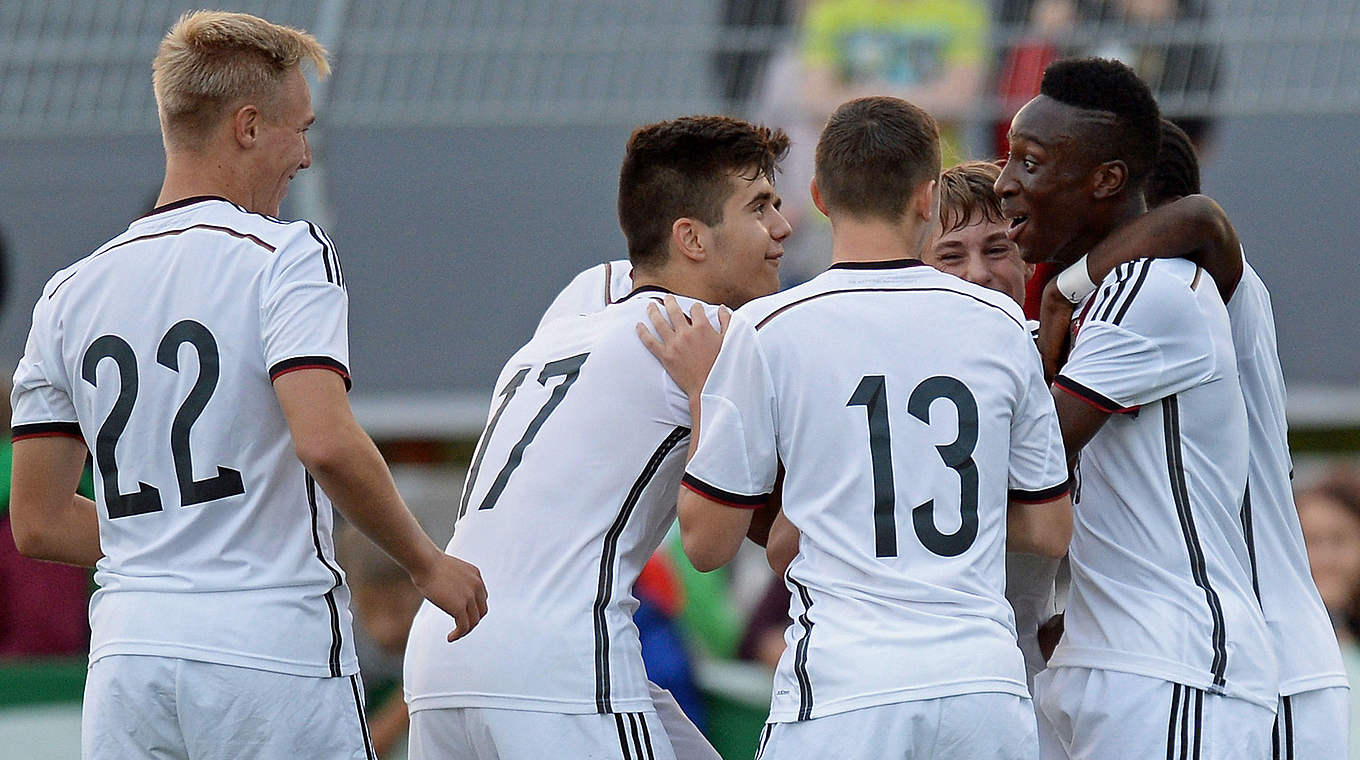 Zuletzt zweimal siegreich gegen Österreich: die deutschen U 16-Junioren © 2014 Getty Images