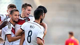 Leitner and the under-21s want to be celebrating at the end of the year © 2014 Getty Images