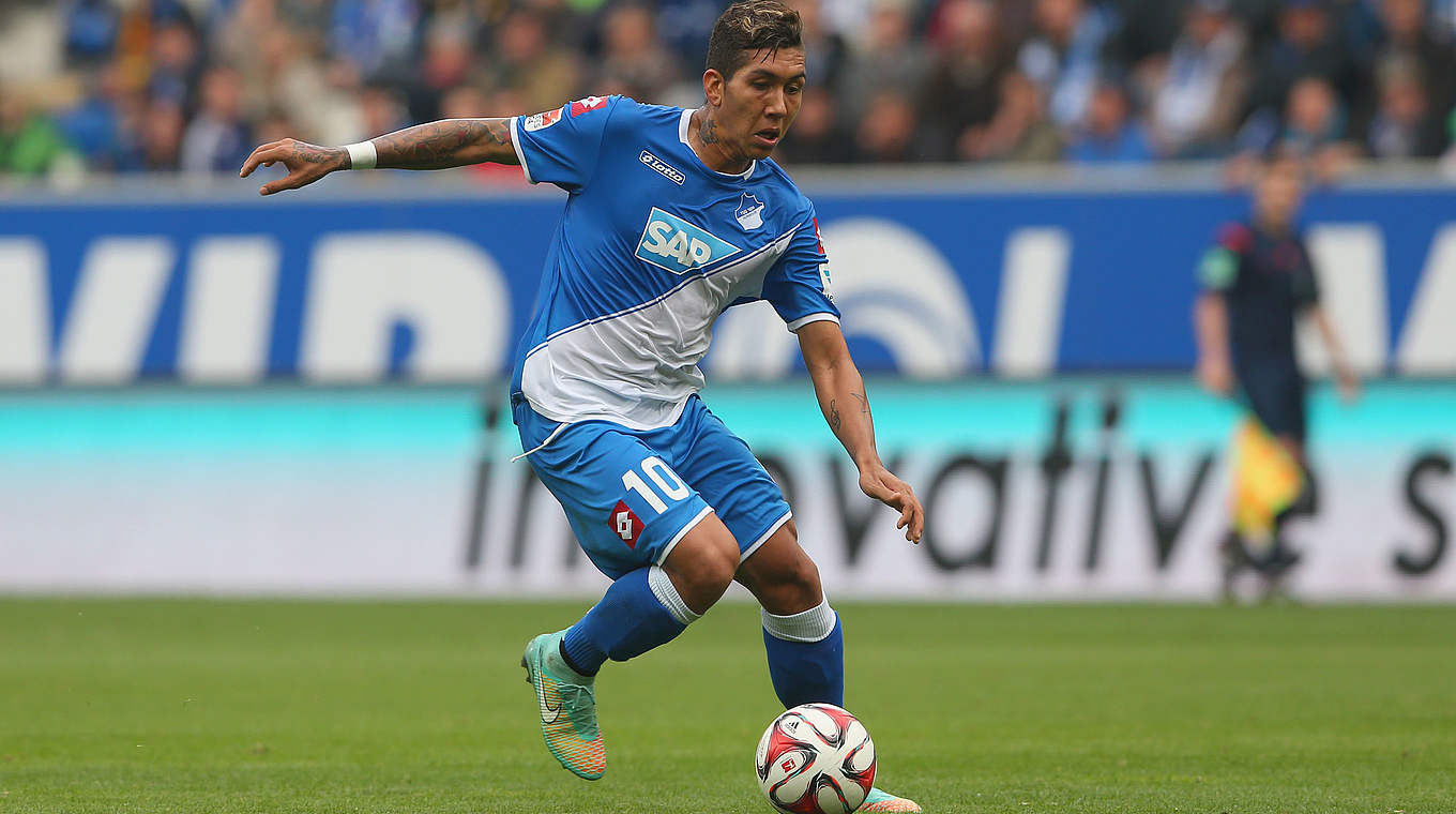 Roberto Firmino scored a brace for Hoffenheim © 2014 Getty Images
