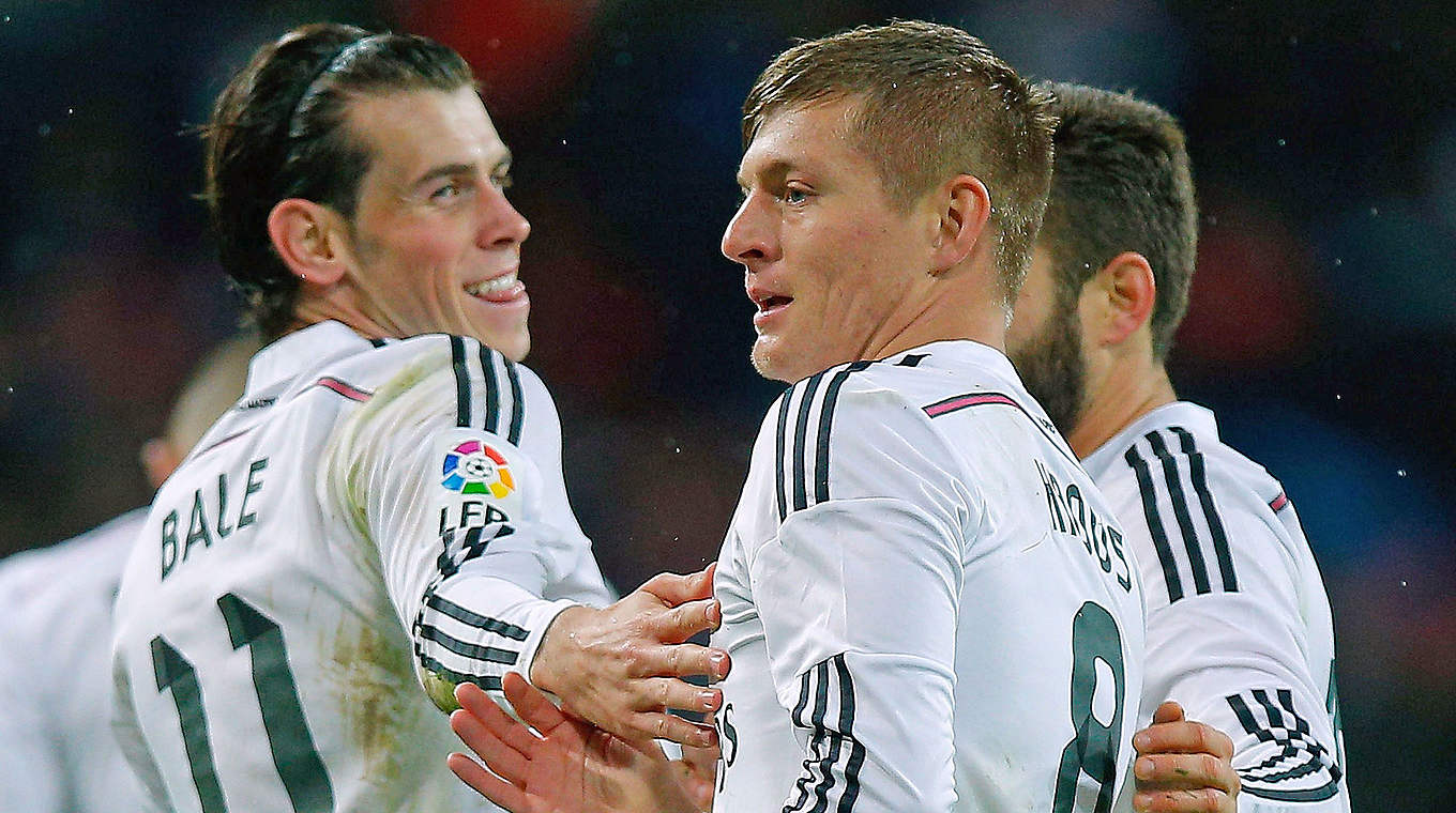Torschütze und Vorlagengeber: Gareth Bale und Toni Kroos (v.l.) © 2014 Getty Images