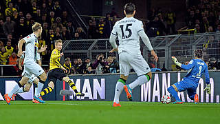Germany international Marco Reus was denied a goal on several occasions © 2014 Getty Images For MAN