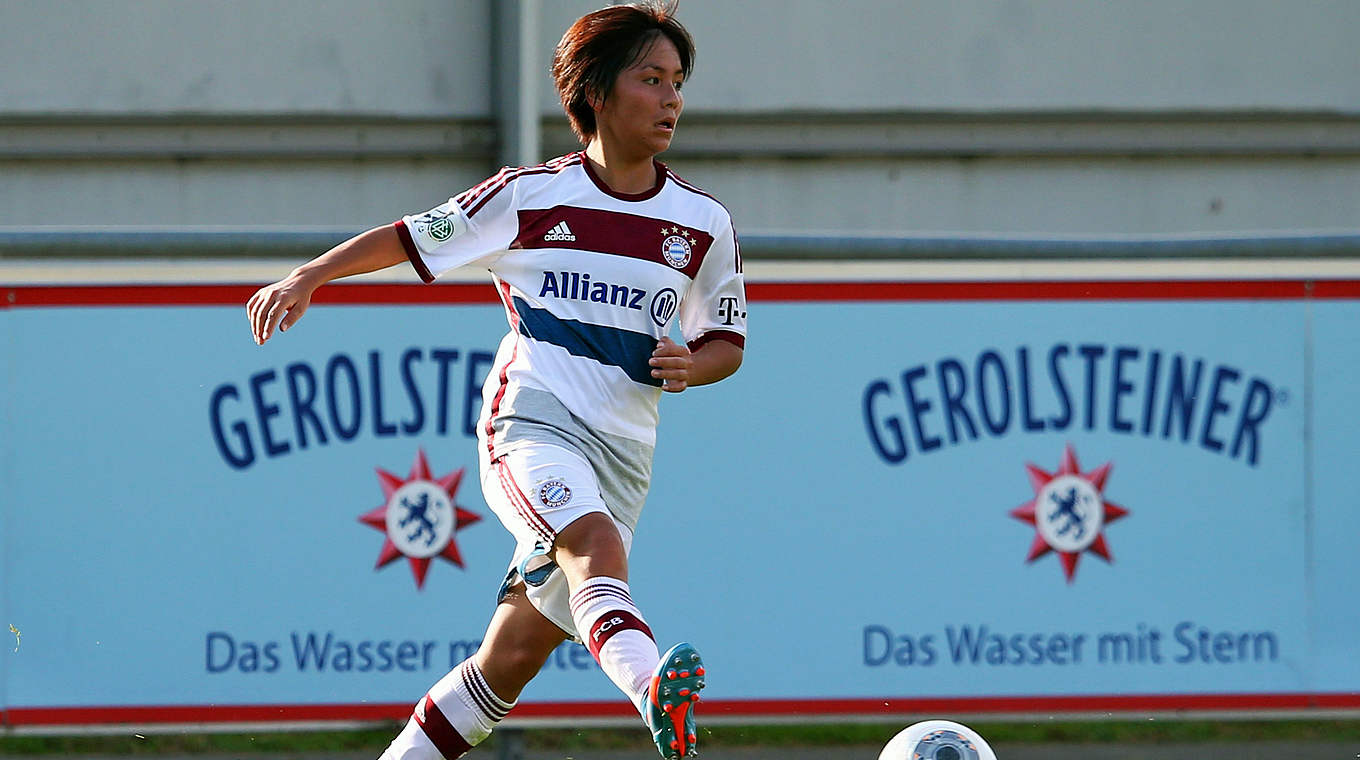 Erzielt das 1:0 in Jena: Mana Iwabuchi vom FC Bayern München © 2014 Getty Images