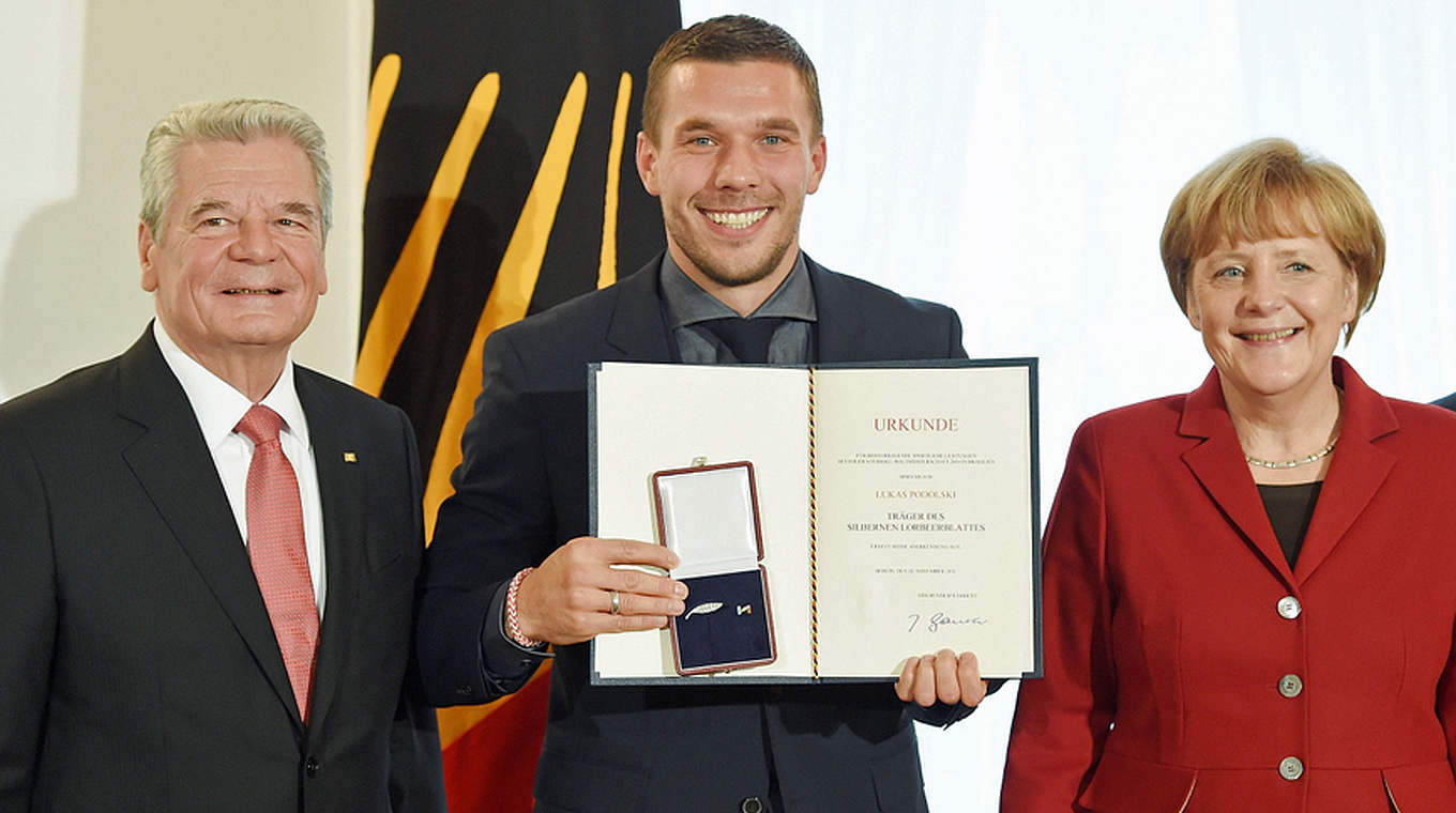 Ausgezeichnet: Lukas Podolski © GES/Markus Gilliar