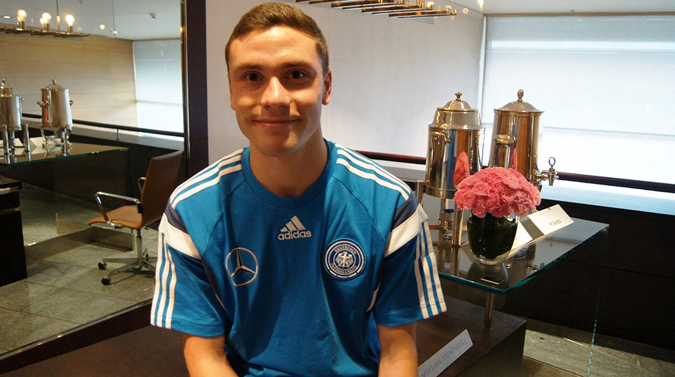 Welcome to the first team: Köln's Jonas Hector  © 