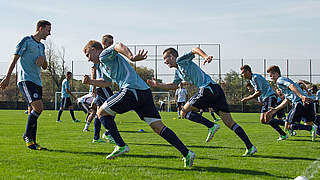 Sprintübungen im türkischen Belek: die U 18-Nationalmannschaft © 2014 Getty Images