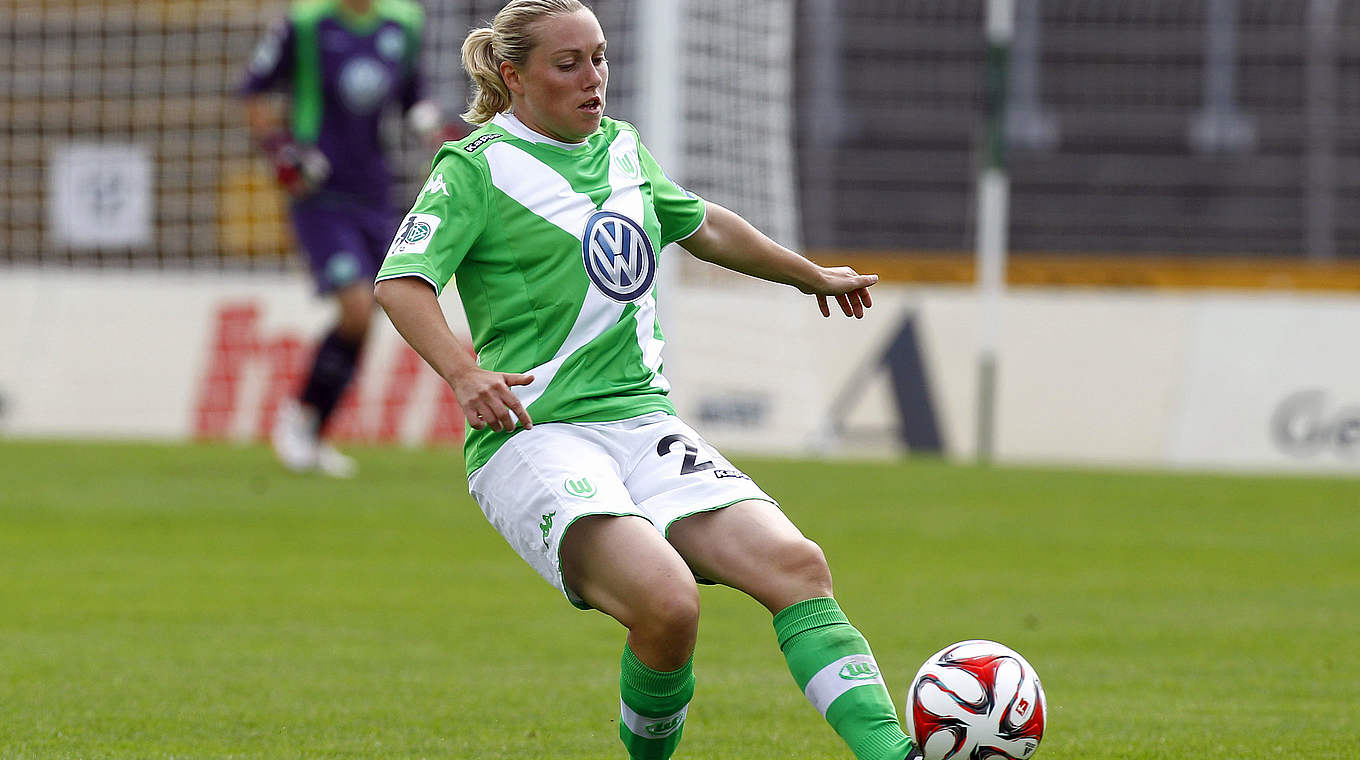 Erzielt das "Tor des Spieltags": Stephanie Bunte vom VfL Wolfsburg © 2014 Getty Images