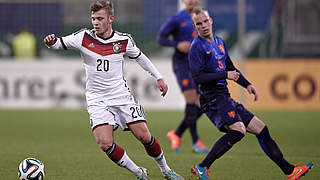 Erzielte für die U 21 gegen die Niederlande das 3:0 für die DFB-Elf: Max Meyer (l.) © 2014 Getty Images