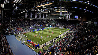 Volles Haus beim DFB-Hallenpokal: die GETEC-Arena in Magdeburg © 2014 Getty Images