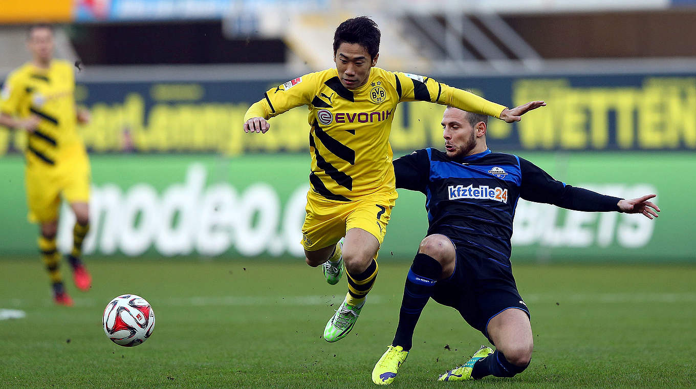 Paderborn's late fight back stunned Dortmund © 2014 Getty Images