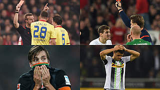 Vier Platzverweise am 12. Spieltag: Szalai, Schwaab, Fritz und Xhaka © Getty Images