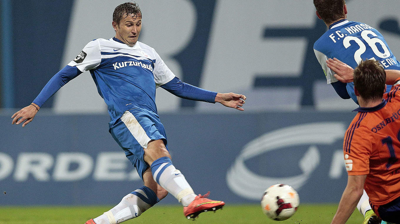 Schon neun Saisontore für Hansa Rostock: Marcel Ziemer (l.) © 2014 Getty Images