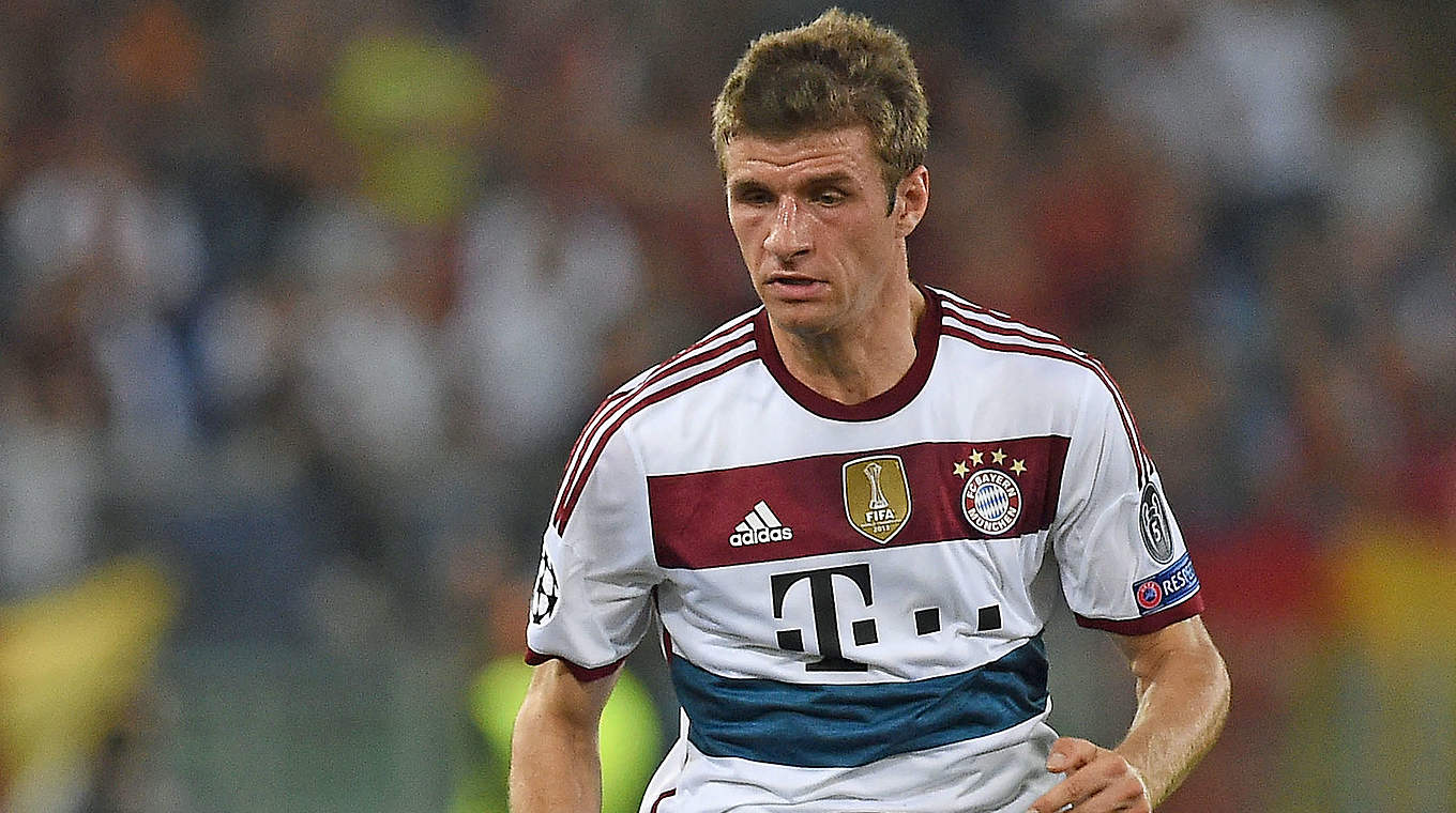 Thomas Müller from FC Bayern München, who scored five goals at the World Cup © 2014 Getty Images
