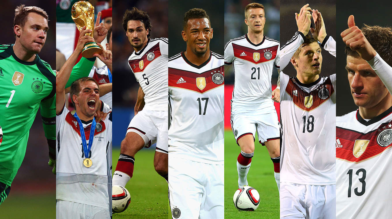 Six World Champions and seven candidates for UEFA's Team of the Year © Bongarts/GettyImages