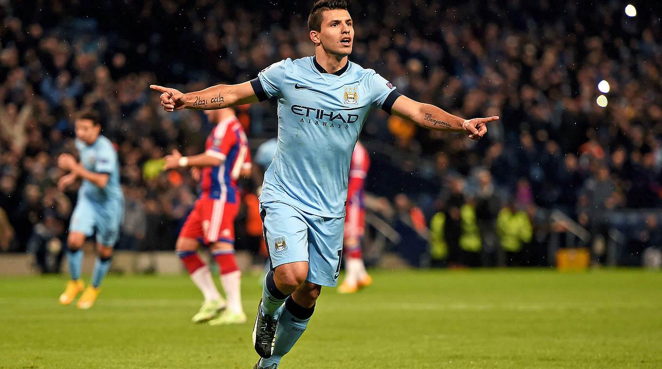 Dreht das Spiel für City: Agüero mit drei Treffern gegen die Bayern © 2014 Getty Images