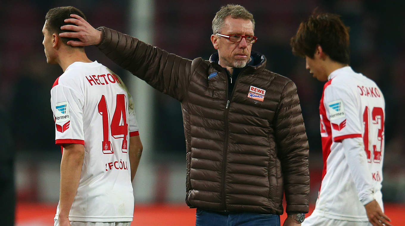 Trainer des besten Auswärtsteams: Stöger (M.) mit Neu-Nationalspieler Hector © 2014 Getty Images