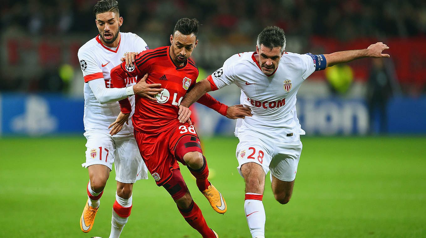 Schwer zu stoppen: Leverkusens Nationalspieler Karim Bellarabi (M.) © 2014 Getty Images