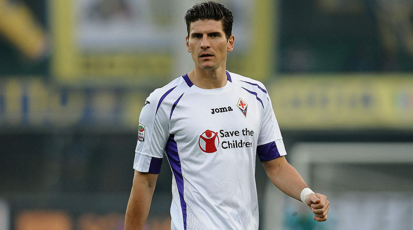 Erstes Ligator nach 259 Tagen: Mario Gomez vom AC Florenz © 2014 Getty Images