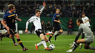 Torchance: André Schürrle im Spiel gegen Australien 2011 in Mönchengladbach. © Getty Images