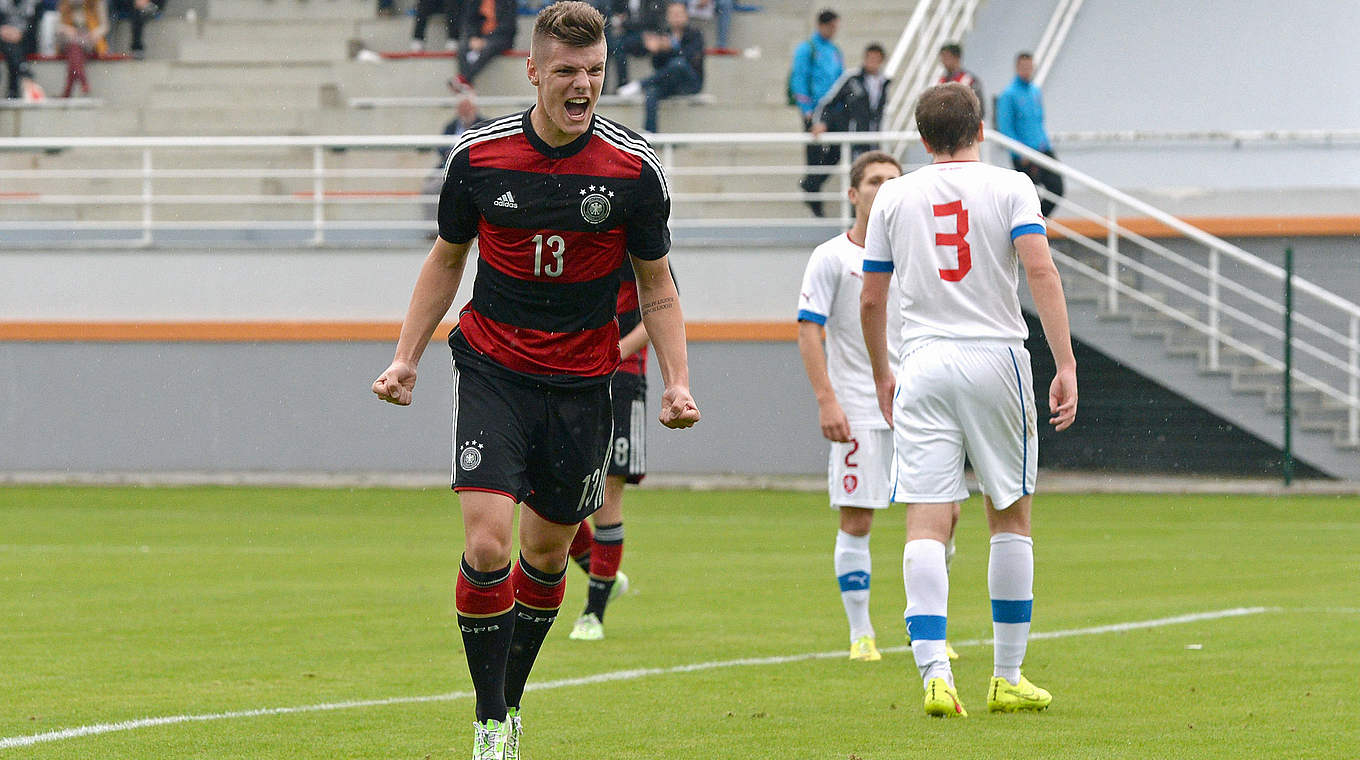 Schon drei Treffer für die U 18: Eric Wekesser © 2014 Getty Images