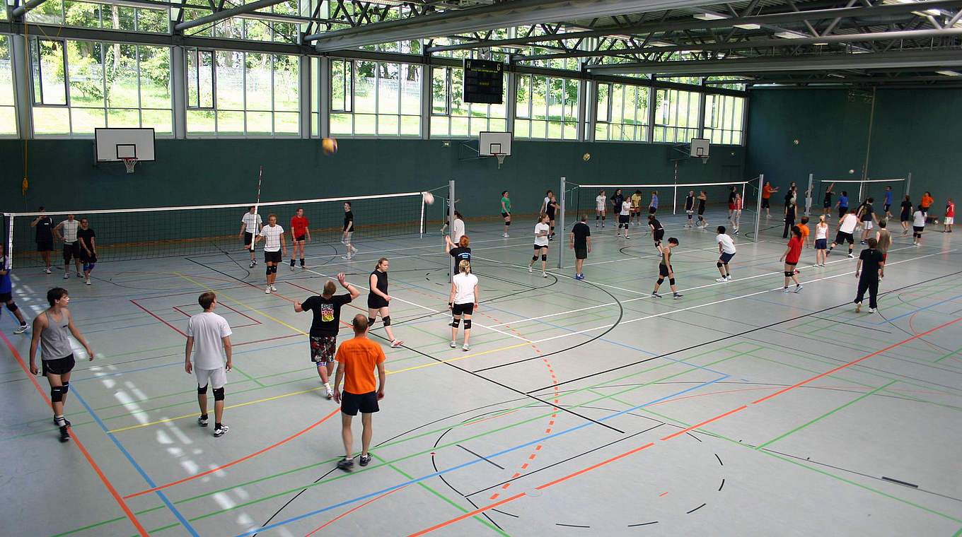 ...und in der großzügigen Mehrzweckhalle © Landessportschule Sachsen-Anhalt