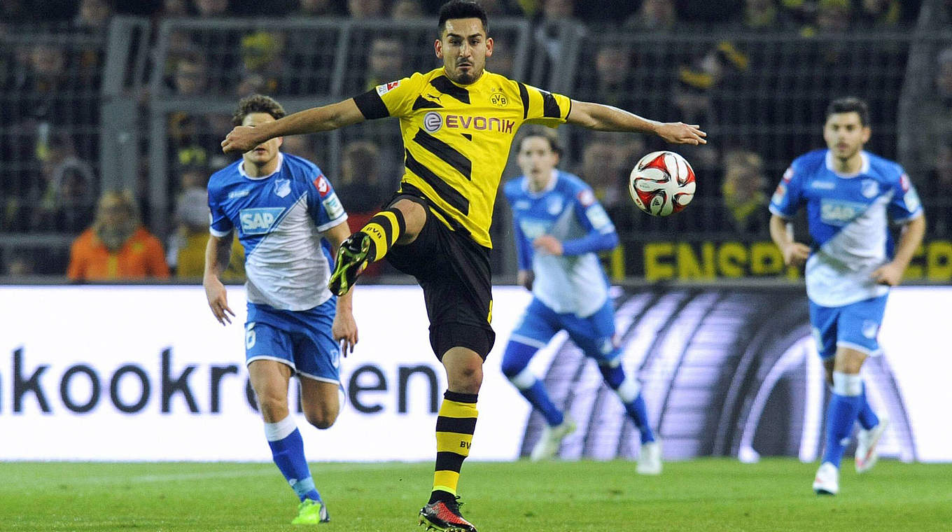 Dortmund's midfielder Ilkay Gündogan against Hoffenheim:  © imago/Uwe Kraft