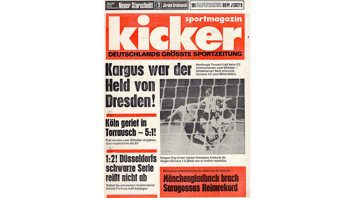 Der "Held von Dresden": HSV-Torhüter Rudi Kargus parierte 1974 zwei Elfmeter © Kicker