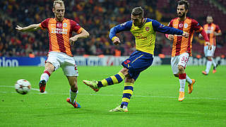 Brachte Arsenal auf die Siegerstraße: Weltmeister Lukas Podolski (r.) © 2014 Getty Images