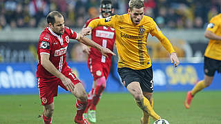 Sieg im Ostduell: Justin Eilers und Dynamo Dresden © 2014 Getty Images