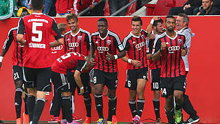 Ingolstadt crown their first half of the season triumph with a 2-0 victory of Kaiserslautern. © 2014 Getty Images