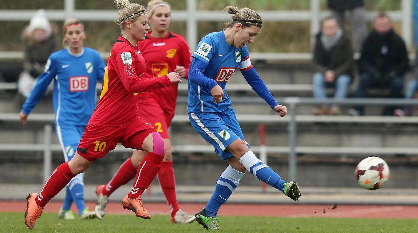 2:0-Erfolg gegen den FFV Leipzig: Die Frauen des 1. FC Lübars © 2014 Getty Images
